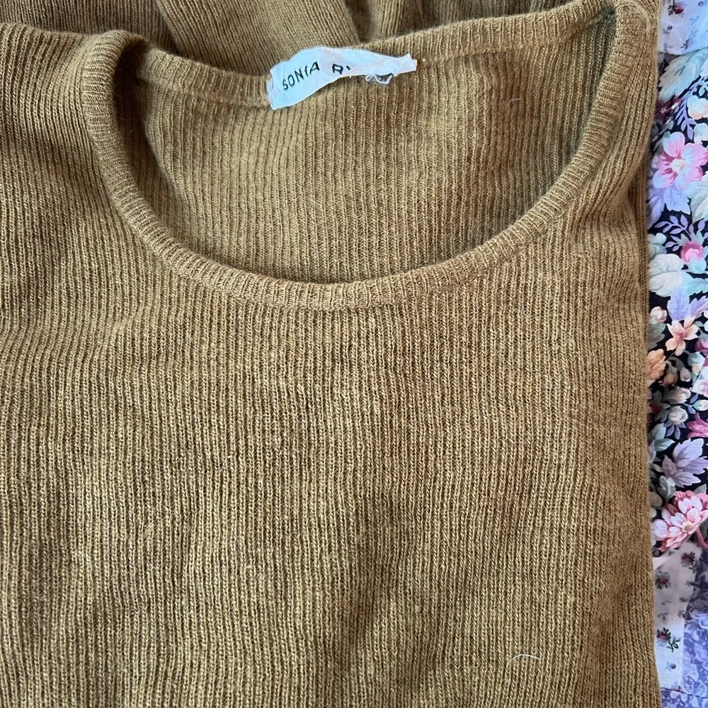 Vintage Sonia Rykiel Women's Brown Crew Neck Sweater - Picture 1 of 6